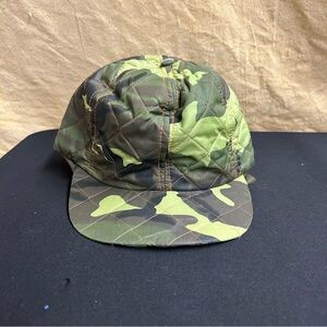 Vintage Harvard Camo Hat Mens OSFA‎ Green Camouflage Trucker Water Repellent 80s